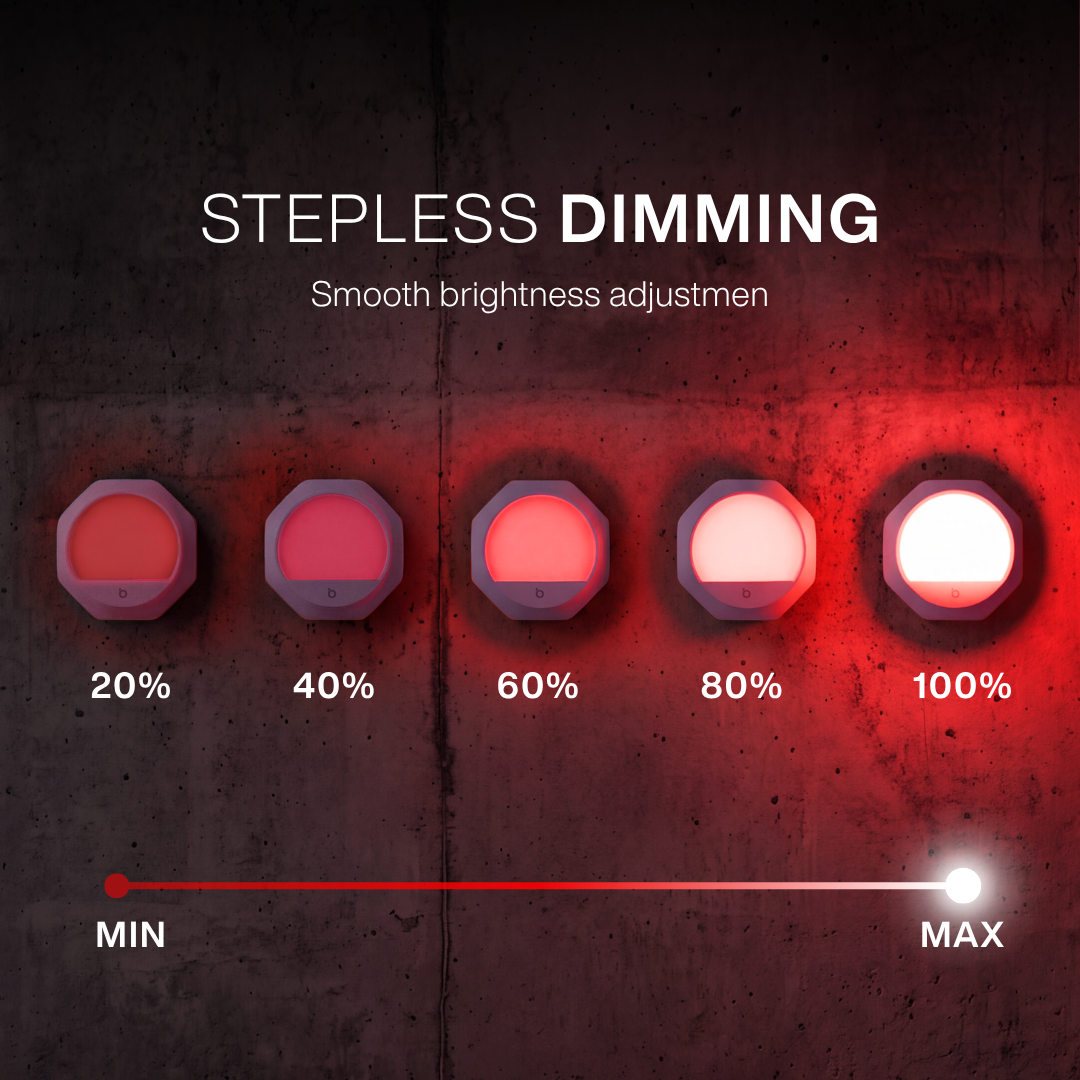 Plug-in Red Night Light – White Frame